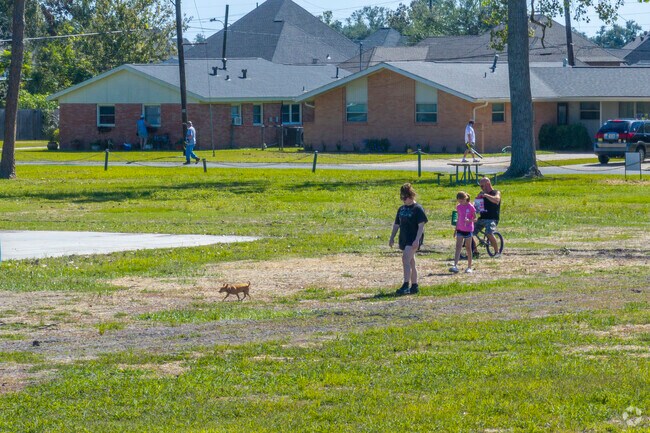 Mulberry Park is a great place to walk the dog or take the kids to play on the playground.