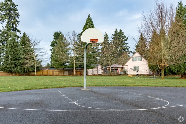 Kids of all ages practice Free throws at Diamond Park in Vancouver, WA.