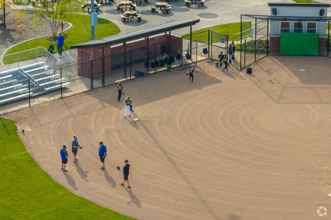 Little league players get ready to start a game at North Strabane Park.
