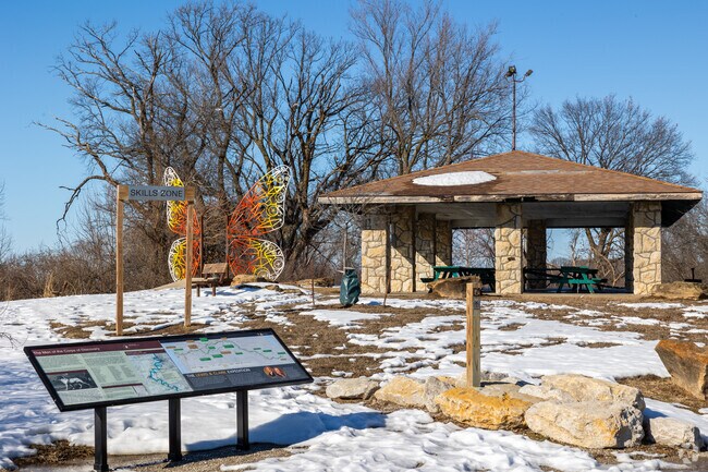 Hikers and bikers make their way to Riverfront Bluff Trails Park in St Joseph, to fly down the winding wooded trails.