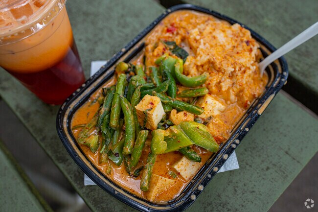 Try the delicious tofu panang curry from Thai Yummy in Council Crest, Portland.