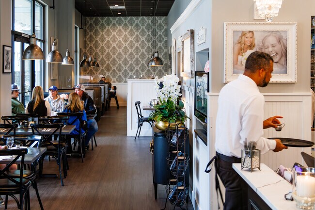 Classy breakfast is served at The Rusty Pelican Cafe in nearby Woodinville.