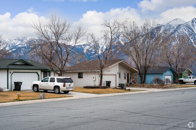 Gardnerville has ranch style homes mixed in with Stucco-sided styles.
