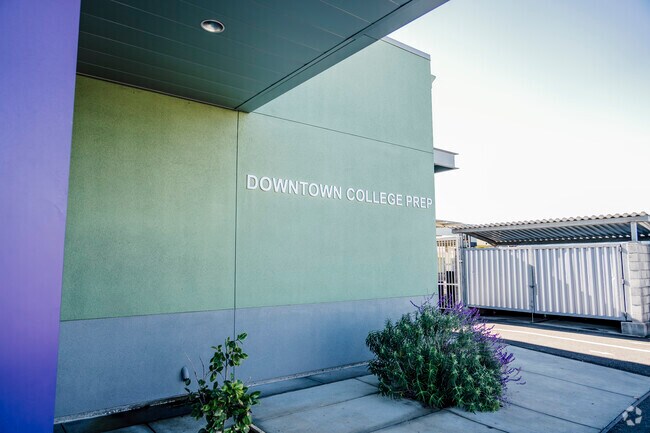 The signage of the front building at DCP Alum Rock Middle in San Jose, California.