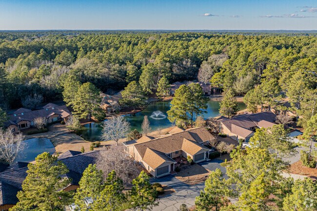 Tree-lined streets are a common characteristic of Southern Pines neighborhoods.