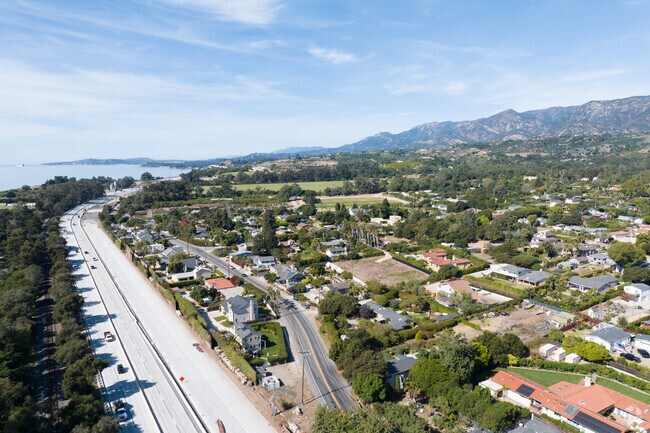 Context shot oh homes in Toro Canyon, Summerland, CA.