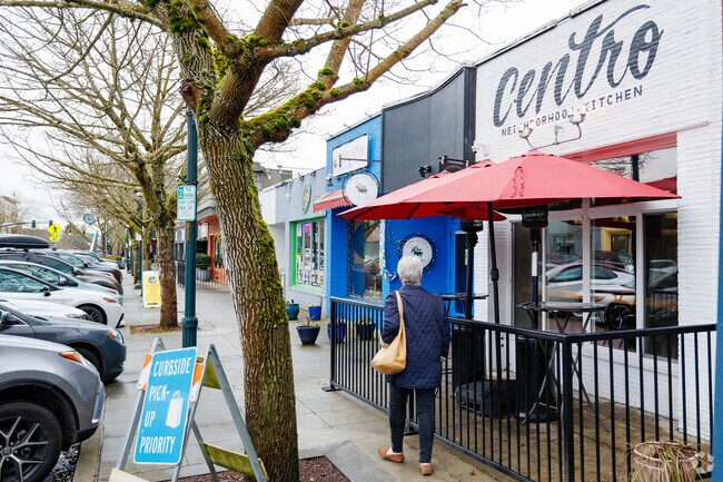 Many shops line 152nd Street in Five Corners, where locals dine and shop.