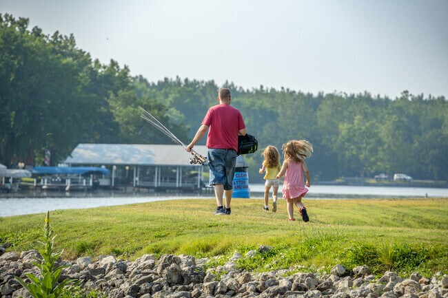 Families with kids enjoy fishing in the early mornings near McHenry Shores.