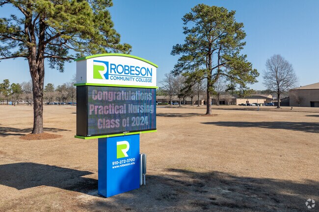 Robeson Community College is a public institution in Lumberton, North Carolina with an enrollment of over 1,800 students.