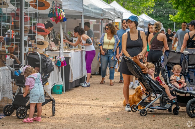 I mmerse yourself in a vibrant atmosphere at Mercantile Maker Market in Greater Heights.