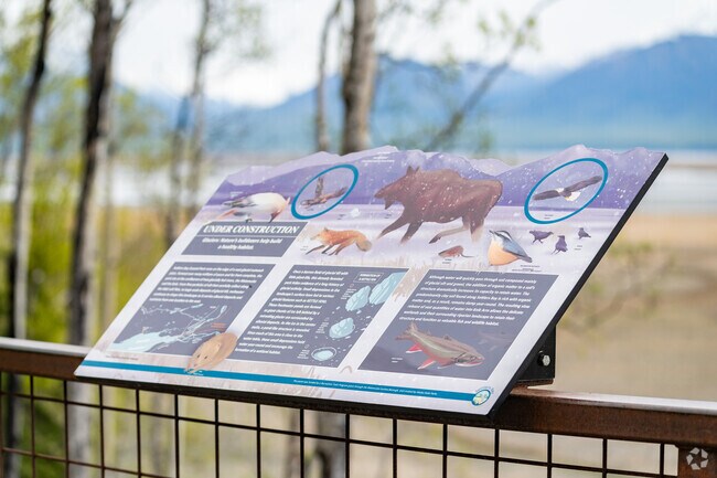 Settlers Bay Coastal Park in Knik-Fairview offers trails and ADA access to an overlook platform.