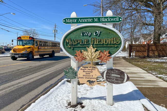 Maple Heights welcomes all to the city.