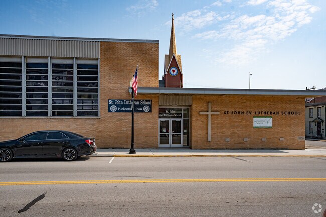 St. John's Evangelical Lutheran School is located in downtown Aurora.