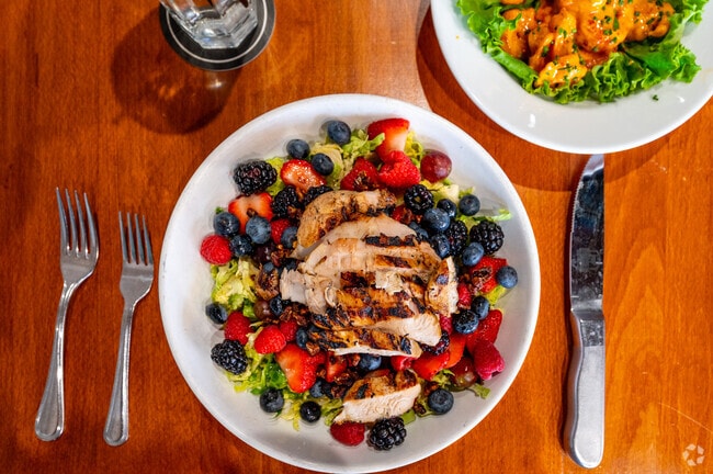 Fort Wayne's Black Canyon serves a delicious Brussels and Berry Salad and Bang Bang Shrimp.