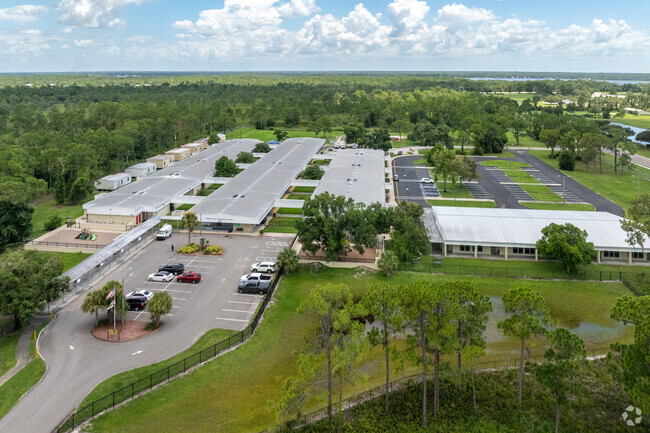 Cracker Trail Elementary is a large campus with multiple buildings.
