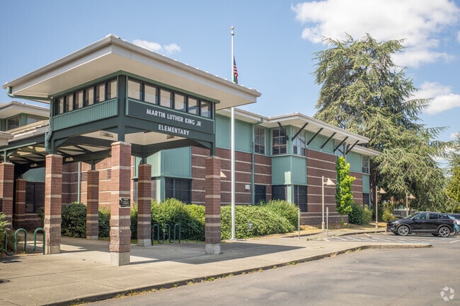 The Entrance to MLK Jr Elementary in Brighton Neighborhood in Seattle.
