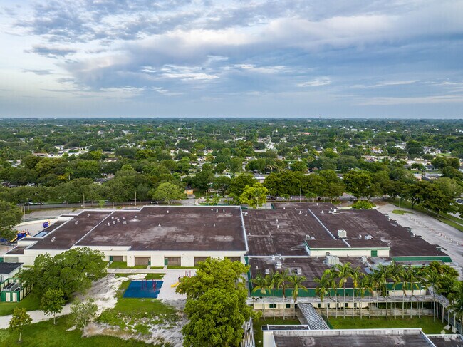 AN elevated view of Cooper City Elementary School in Cooper City, FL.