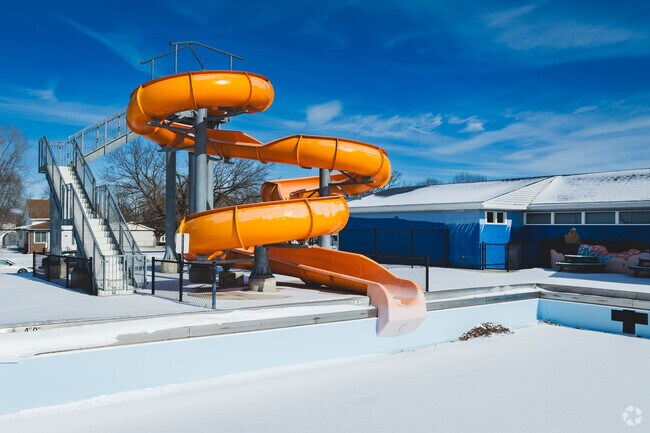The Muehlhausen Aquatic Center sits in the heart of Logansport and features a winding water slide to enjoy on hot summer days.
