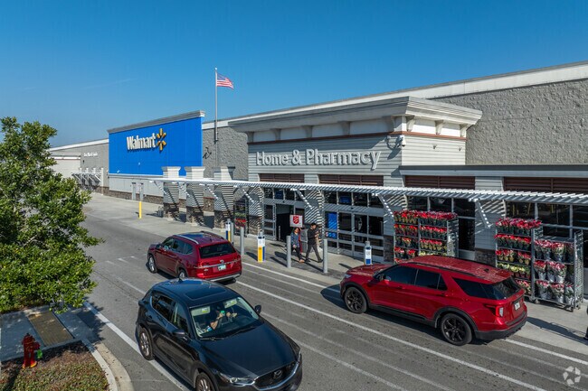 Locals pick up home needs at the local Walmart in Durbin Crossing.