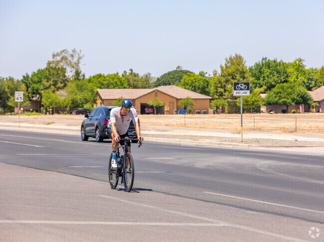 Cyclists in Chandler Heights Citrus enjoy peaceful desert routes and group rides that bring the community together on two wheels.