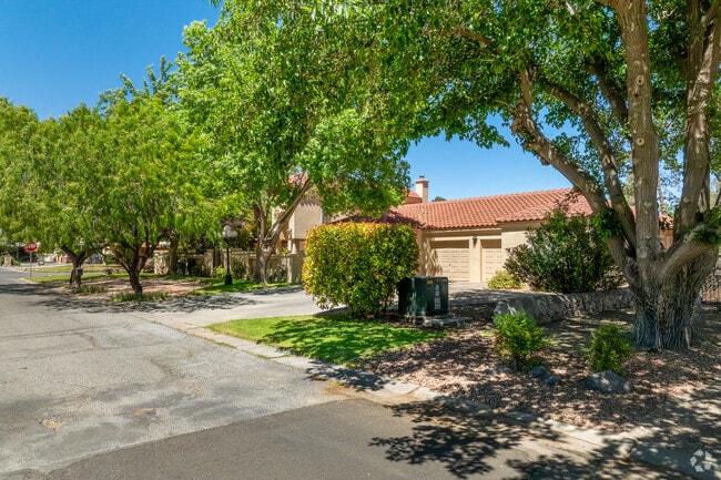 Southwestern-style homes commonly line the quiet streets of Mesilla Park with charm.