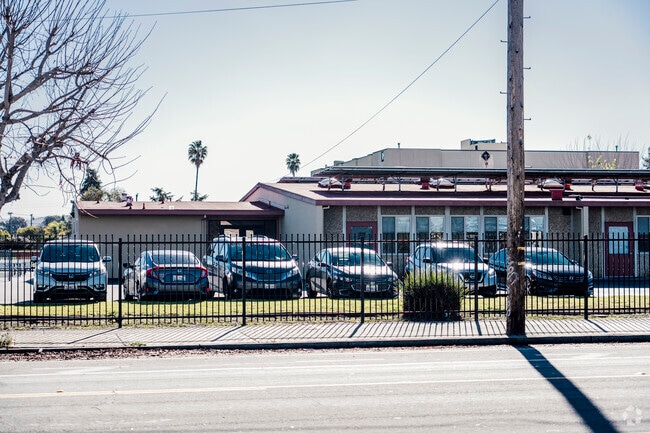 The front building of Most Holy Trinity School in San Jose, California.