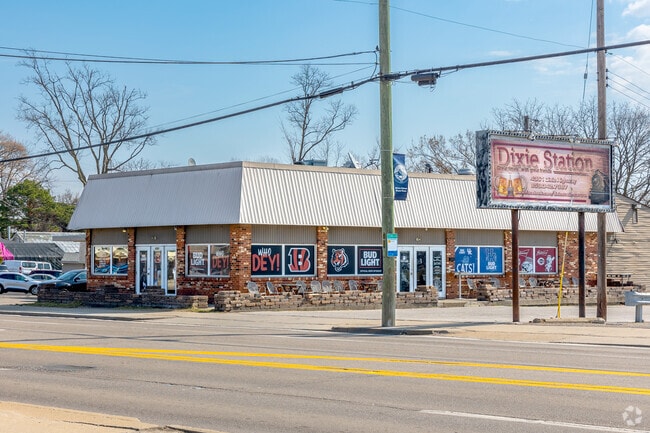 Dixie Station in Elsmere is a casual hangout with live music, pool tables, and karaoke nights, plus happy hour specials.