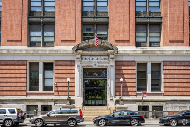 The entrance to Ethical Culture-Fieldston offers a space where all people can learn and thrive.
