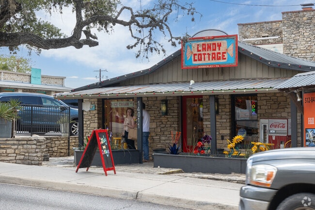 Satisfy your sweet tooth at Candy Cottage, just steps from Wimberley Square.