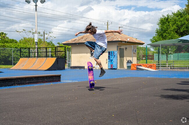 Betti Stradling Park has a popular skate park the City of Coral Springs, FL.