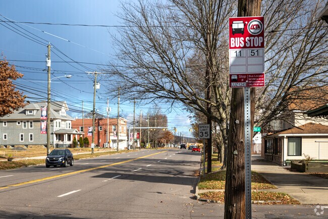 Public bus transit runs along Wyoming Avenue, connecting residents throughout Wyoming, PA.