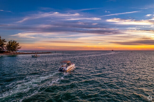 There is no better way to live than on a boat at sunset in Madeira Beach.