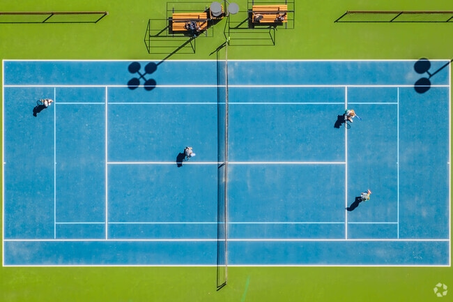 At the Northridge Recreation Center, folks can enjoy a tennis match on one of their many courts.