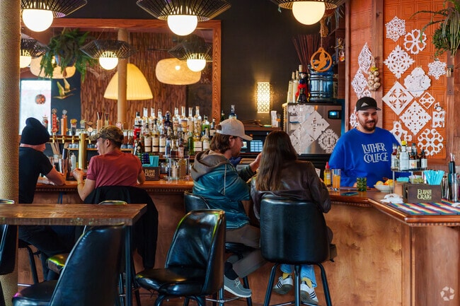 Joy Hill on South Broadway has a hip bar and great pizza.