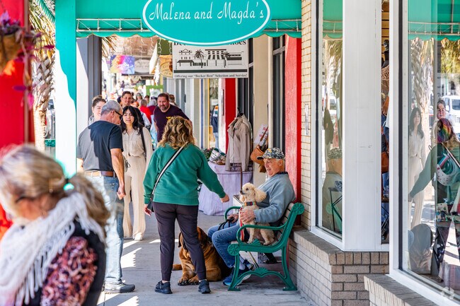 Crowds of people come to shop the little unique stores in Mount Dora.