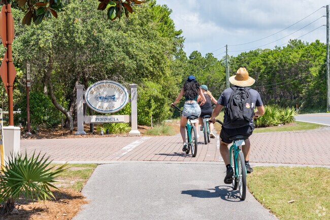 The Timpoochee Trail cuts through the Watersound neighborhood hugging Highway 30A.