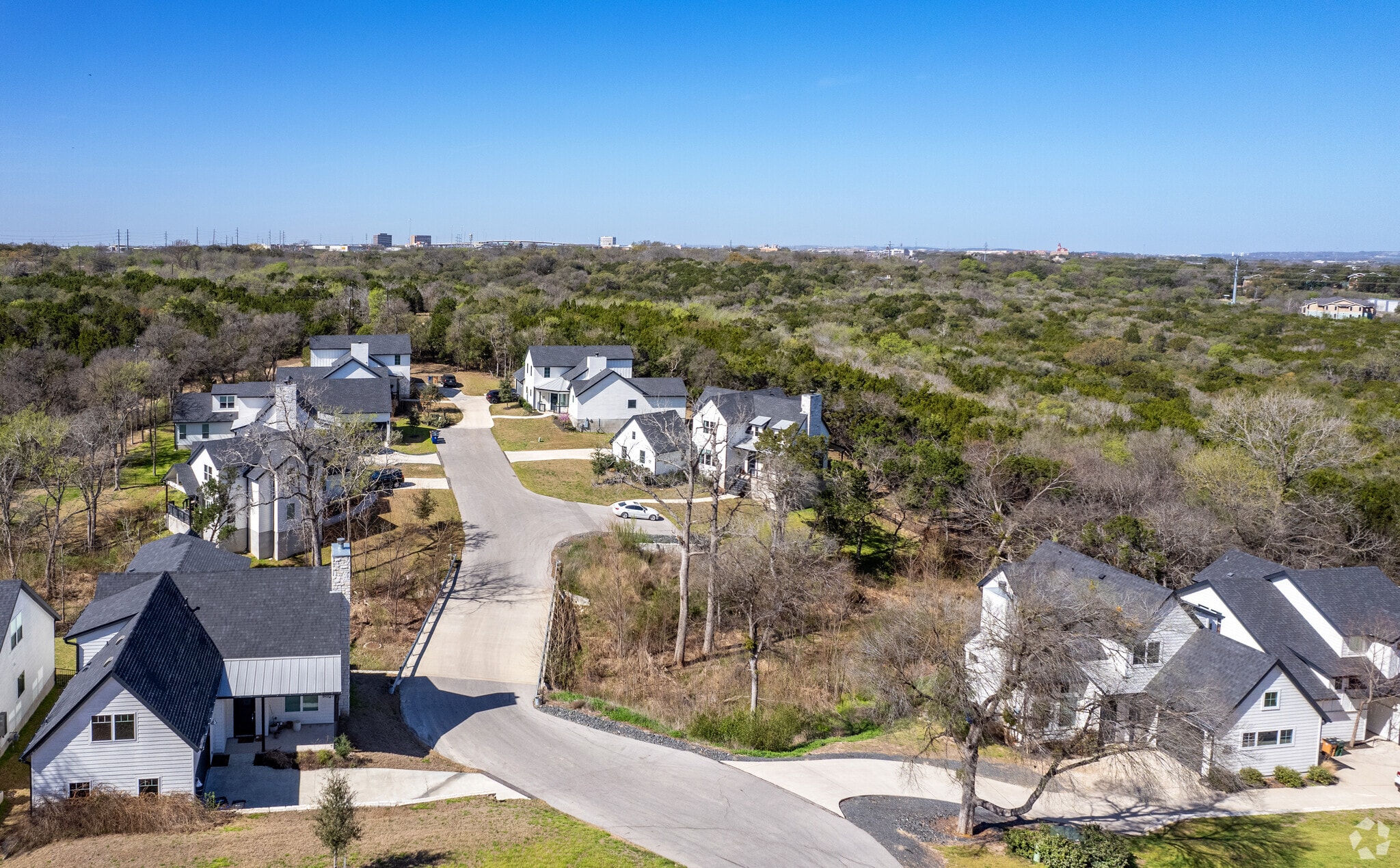Parker Ln_Overview of Modern Houses_Showing Hills