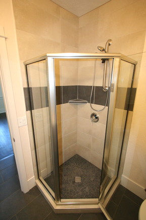 New bathroom fixtures and shower