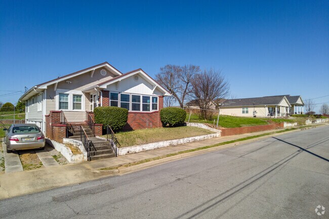 Homes on a residential street.
