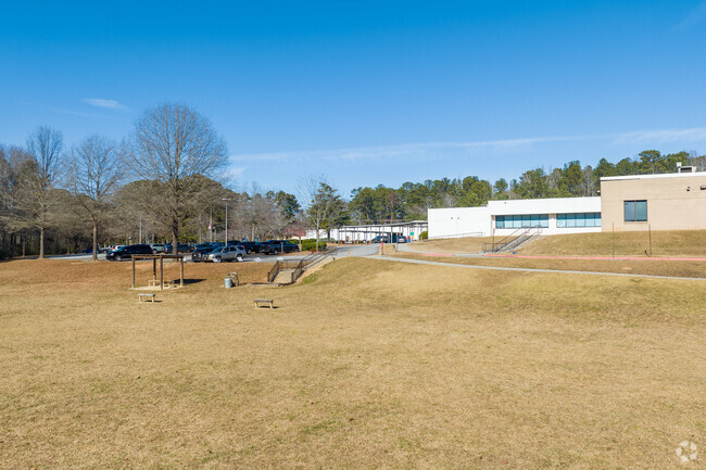 Birney Elementary School's campus comes equipped with a spacious outdoor recreational area.