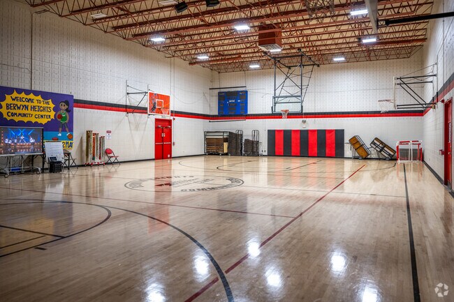 The Basketball court inside the Berwyn Heights Community Center on Pontiac St.