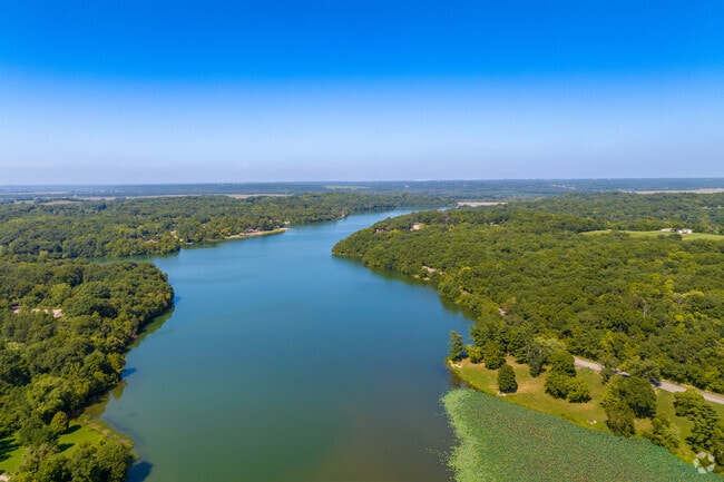 Nearby is Wyandotte County Lake Park, which adds to the rural feel of the area.