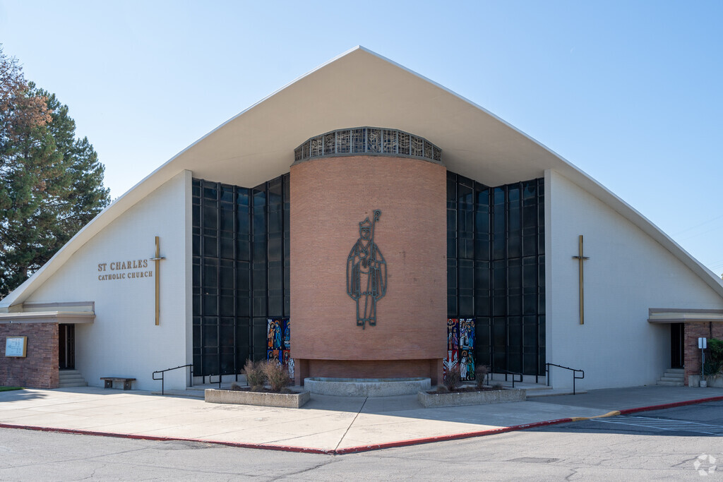 Saint Charles Catholic school sits near Wellesley in the commercial district of Audubon.