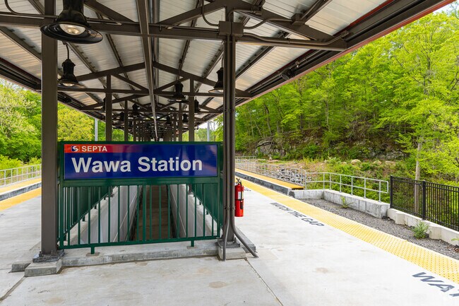 Wawa station in Chester Heights gives locals access to SEPTA trains that head right into Philly.