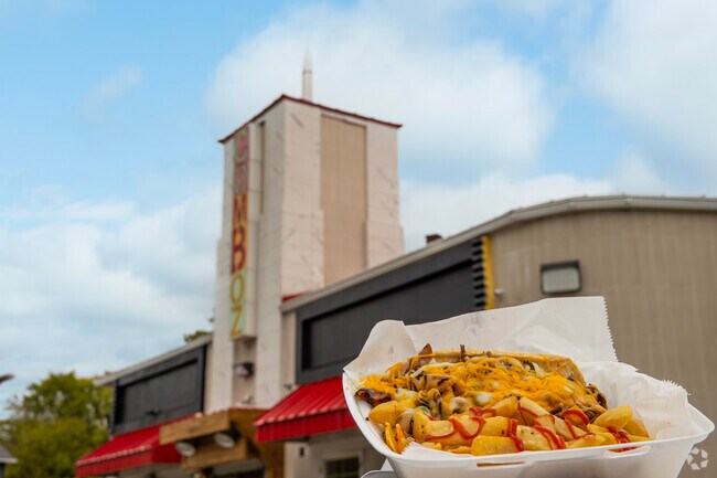 Stop at Comboz for a classic American faire lunch like authentic cheesesteak or burgers.