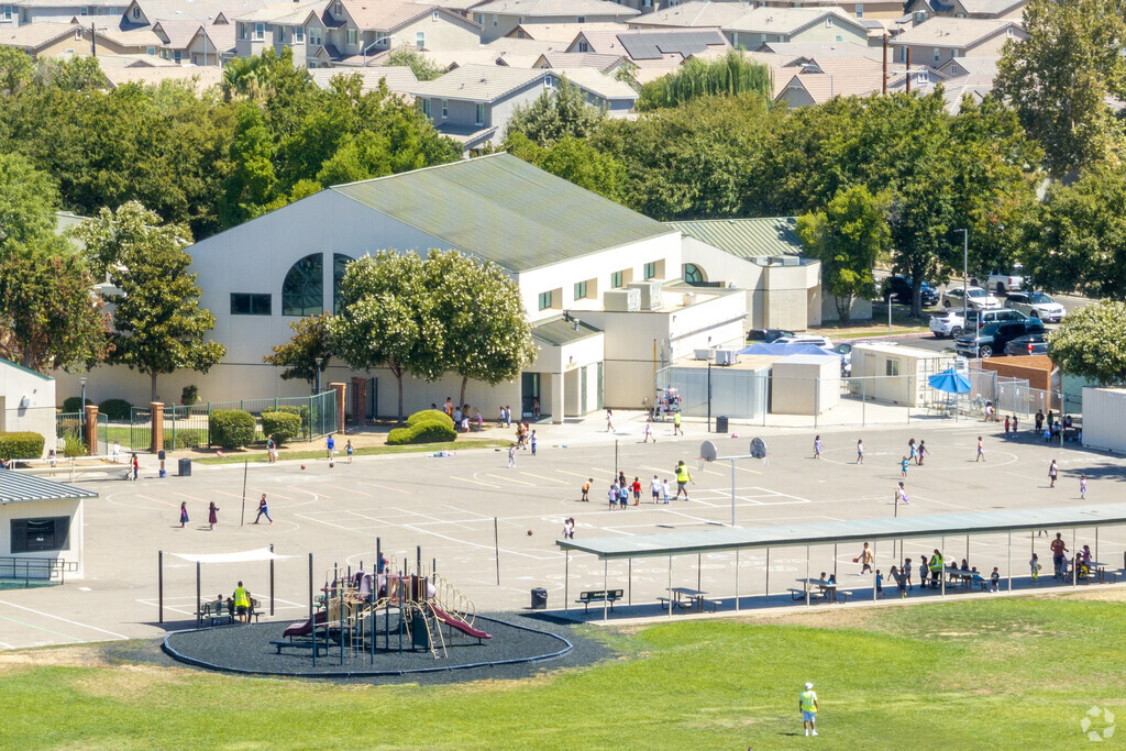 The recess area at Pioneer Elementary School in Merced.