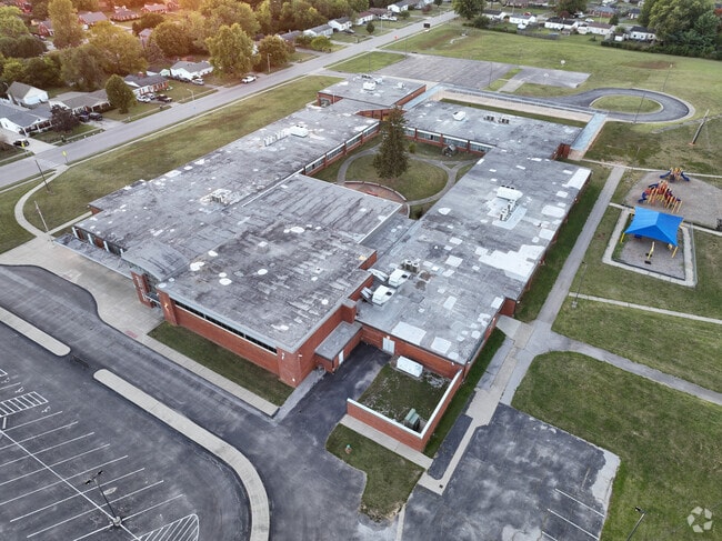 An aerial view of the campus at Mary Todd Elementary School in Lexington
