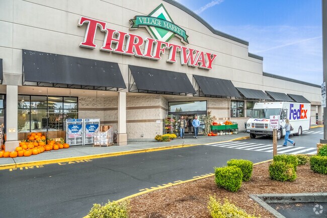 Ballinger residents stop at Thriftway to grab their groceries and other needs.