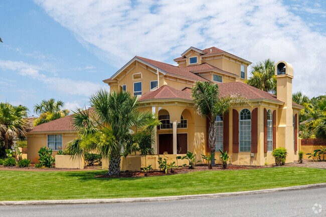 Large meditteranean style homes are common throughout Upper Grand Lagoon neighborhoods.