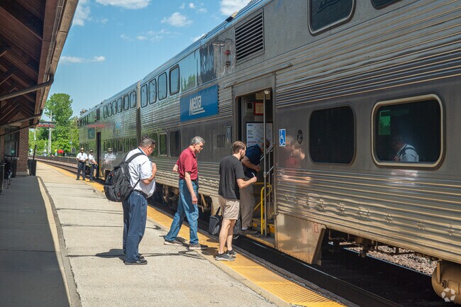 Wheaton residents commute to Chicago from Wheaton's College Ave. Metra Station.